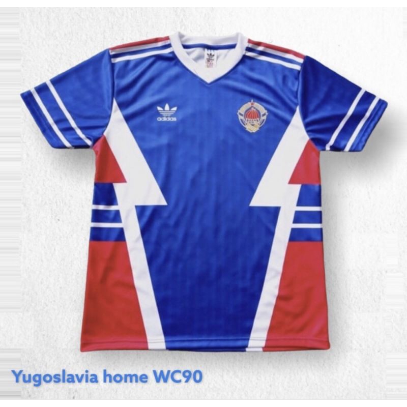 [Logo Bordir] Jersey Retro Yugoslavia Home World Cup 1990