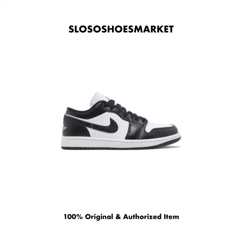 Sneakers Fashion Jordan 1 Low Black White Panda - 100% Original / RESMI