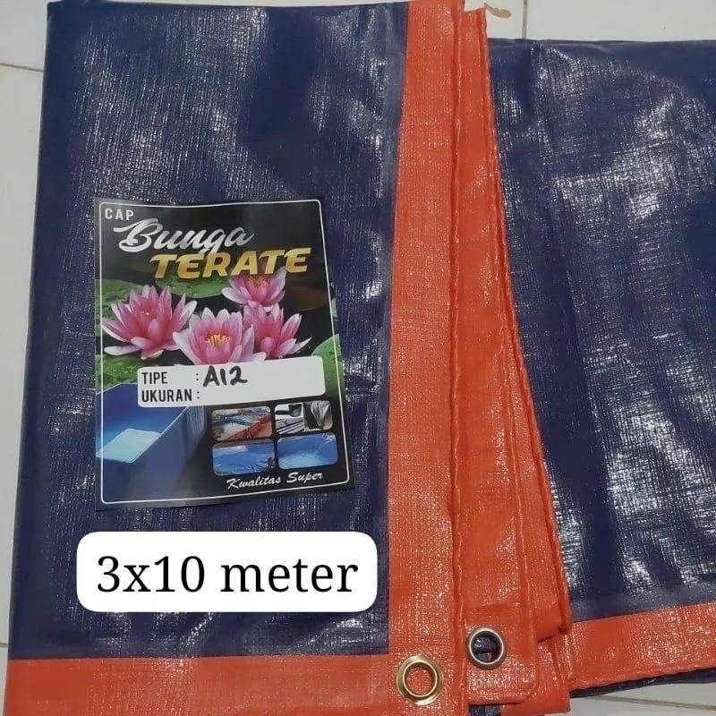 Terpal Korea A12 Cap Bunga Terate Ukuran 3x10 meter