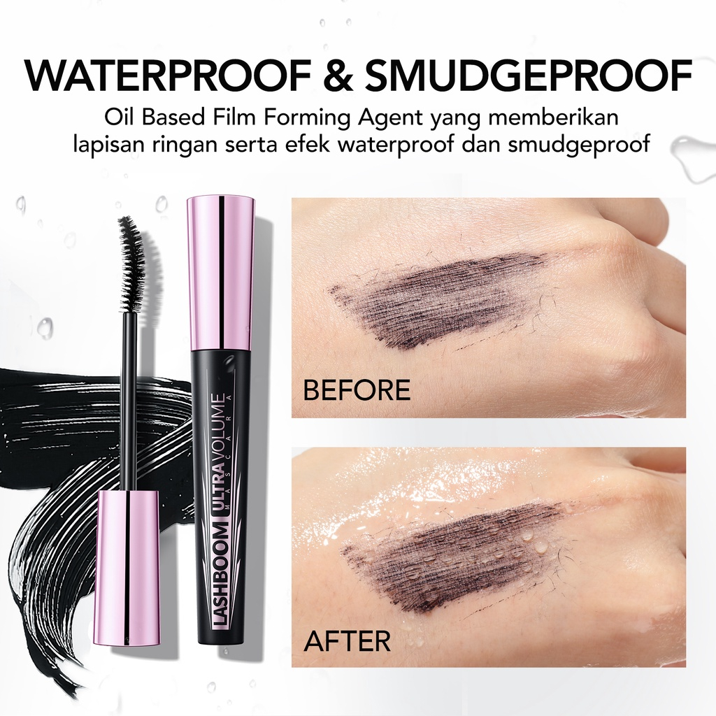 YOU Lashboom Ultra Volume Mascara | Maskara Waterproof | Tahan 24 Jam | Lash Lift | Kosmetik Mata