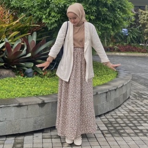 RAABIHA | Candy Skirt Flower | Floral Skirt | Rok Motif Bunga | Rok Murah Motif