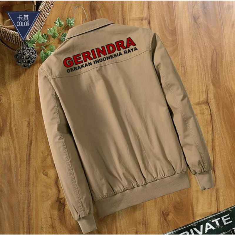 jaket partai gerindra terbaru untuk pria dan wanita