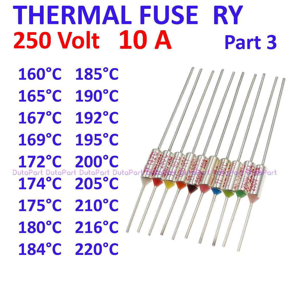 Thermofuse RY 10A 250V Thermalfuse Termofuse Thermal Fuse Magic Com Part 2