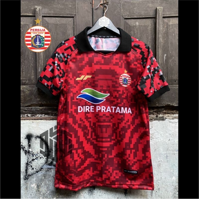 JERSEY SEPAK BOLA LIGA 1 PERSIJA JAKARTA PRESEASON 2023/2024 Full Printing Bahan Premium (Reflika ve