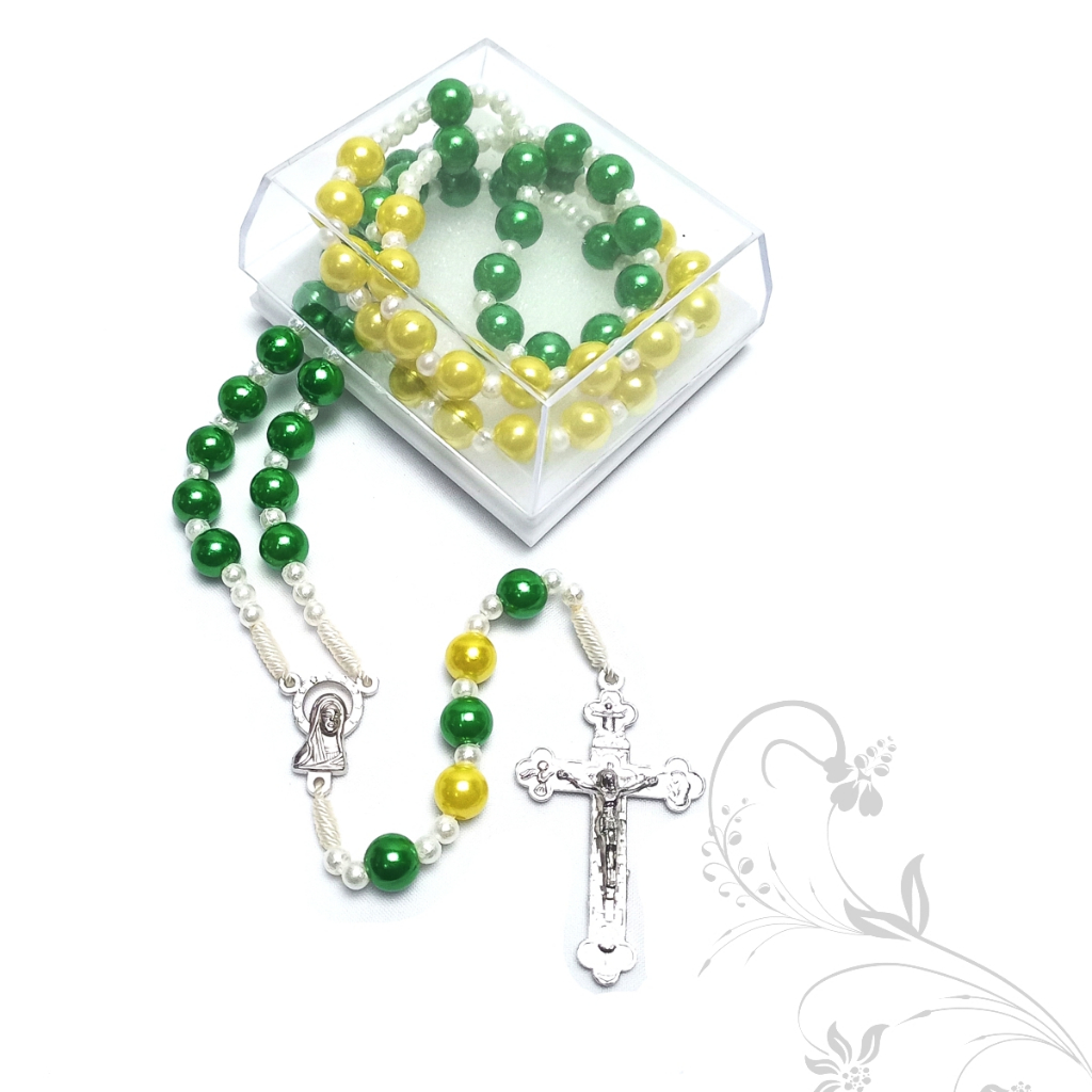 Rosario Parel 2 Warna / Aneka Souvenir Rosario Katolik / Rosario Keren / Kalung Rosario Katolik