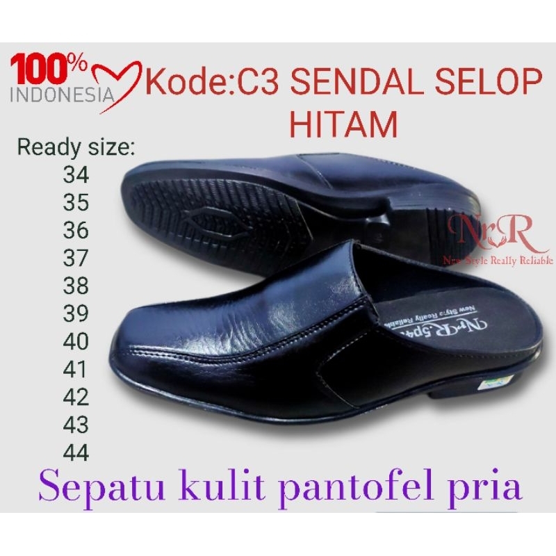 Sepatu Pantofel Pria Pantofel Hitam Pria Sepatu Pantofel Pria Sepatu Kulit Kerja Formal Pria Anak anak Remaja Dan Dewasa Sepatu sendal slop pantofel pria wanita/sepatu slop hitam/sepatu sandal slop bustong