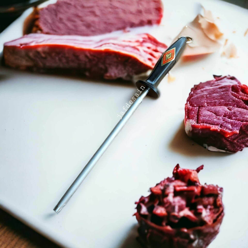 Pengasah Pisau Sharpening Steel Carl Schlieper Solingen Germany Fine Cut Hrc 65