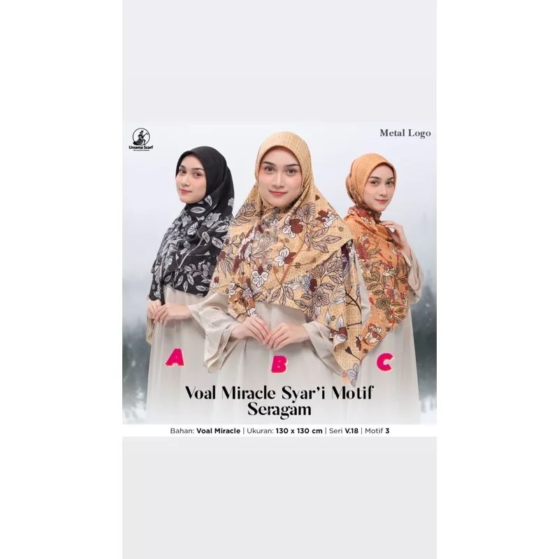 hijab segi empat syari motif jumbo umama