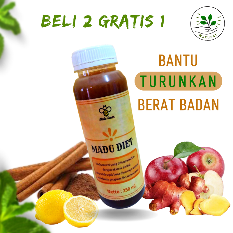 

Madu Diet Pengecil Perut Buncit Ramuan Detox Tubuh Pelangsing Badan Herbal Alami 250 Ml