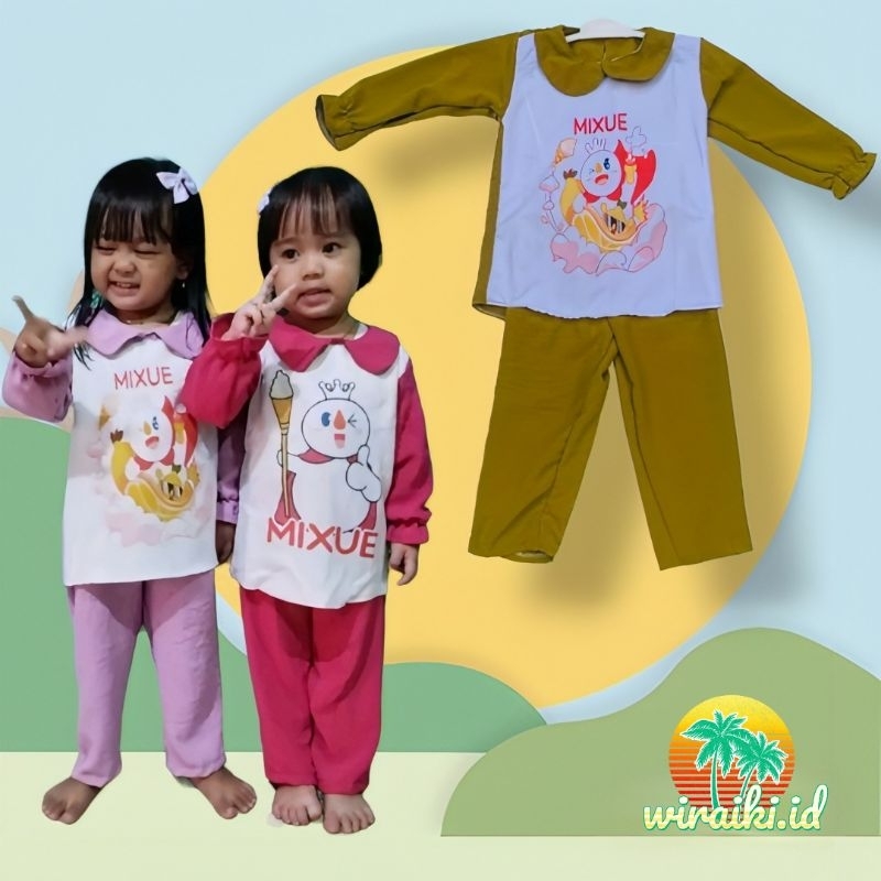 SETELAN ANAK PEREMPUAN ONE SET MIXUE SETELAN ANAK PEREMPUAN MIXUE VIRAL SETELAN MODERN SETELAN CRINC