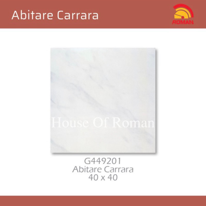 Roman Keramik 40x40 Putih Cararra/Keramik Lantai Carara 40x40/Lantai Putih Motif Marmer