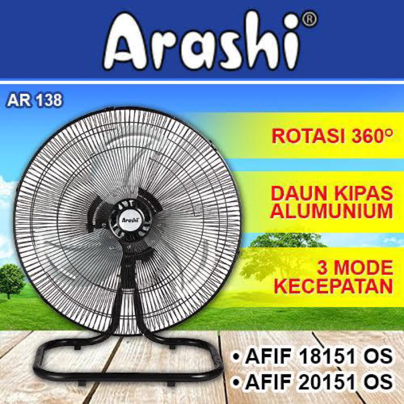 kipas industrial arashi 20” baling besi