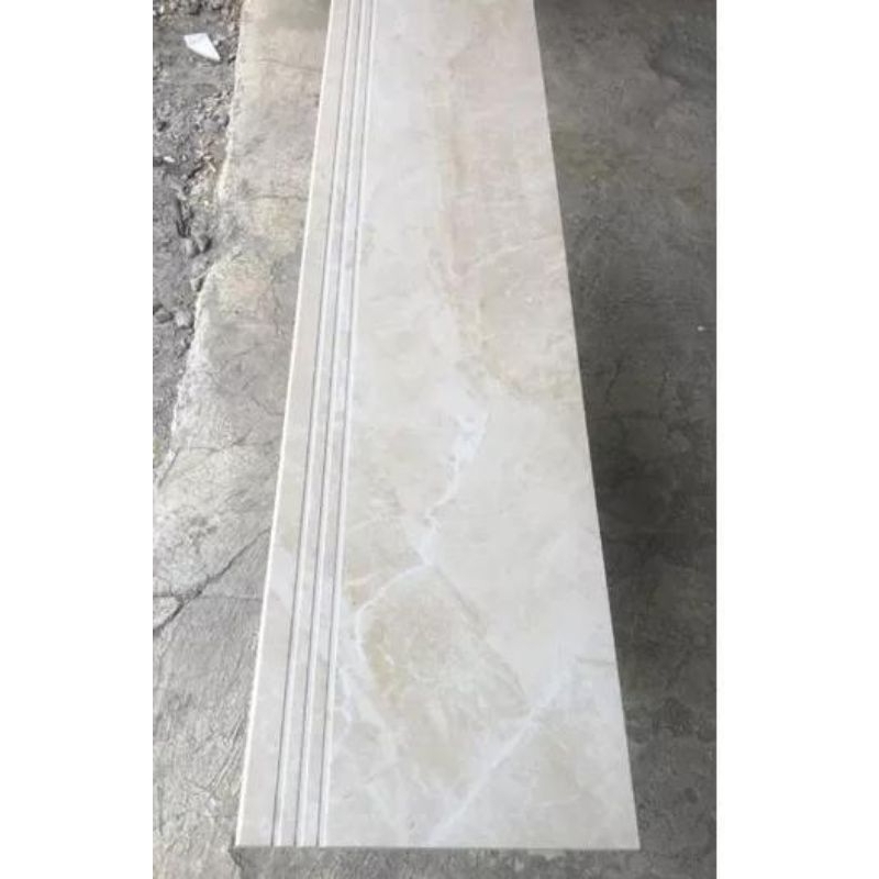 Stepnosing Granit Tangga motif MARMER VOZA CREAM 30X90,20X90