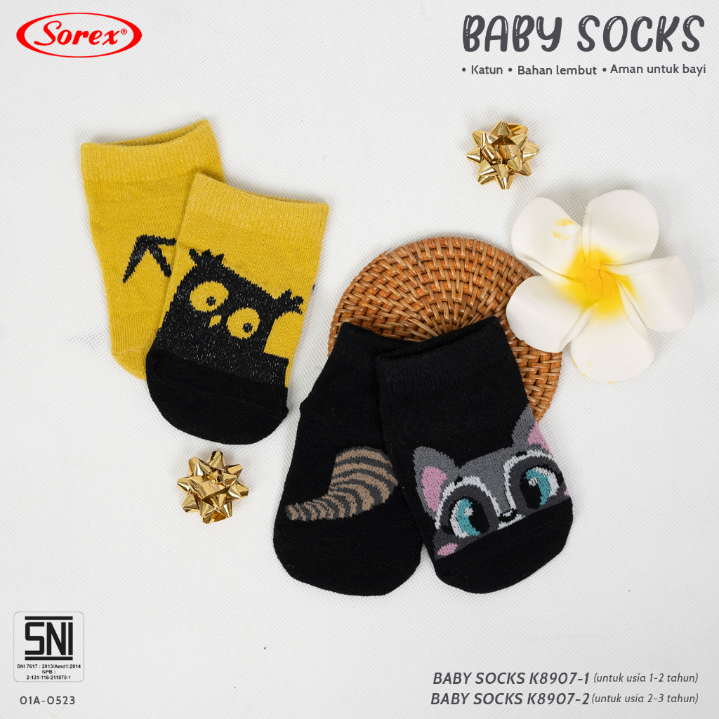 1PCS SOREX BABY SHOKS KAOS KAKI BAYI KAOS KAKI ANAK LEMBUT HANGAT 1 - 3 TAHUN