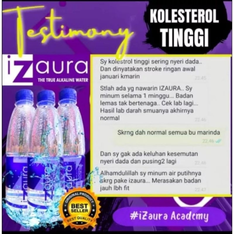 

1 kotak air alkaline izaura 600 ml isi 12 pcs