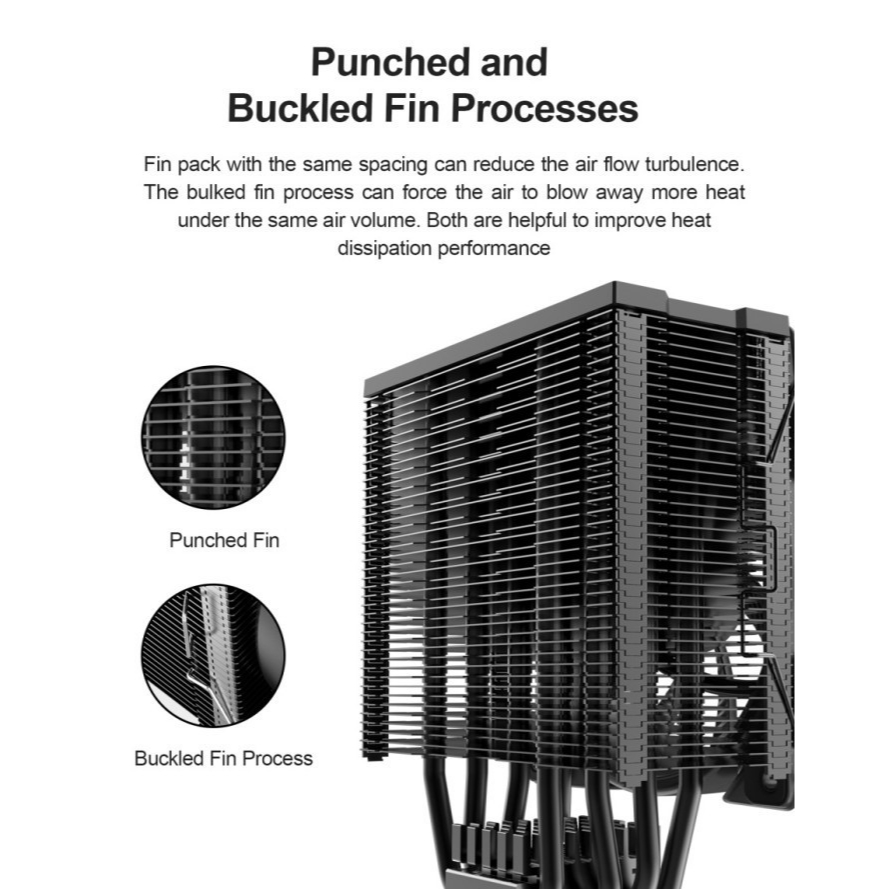 PCCooler GI X6B V2 BLACK Edition Tower Cooler with 6 Heatpipes