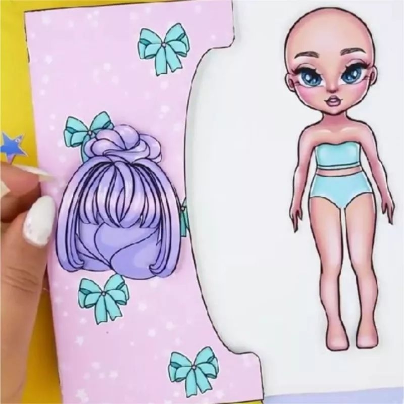 Paper Doll House Unicorn Mainan Stiker Bongkar Pasang Edukatif Anak Seni dan Kerajinan