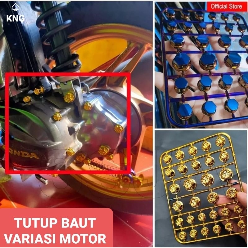 Tutup Cover Baut Motor Mobil Model Probolt Flower Variasi Kendaraan Thailand Universal