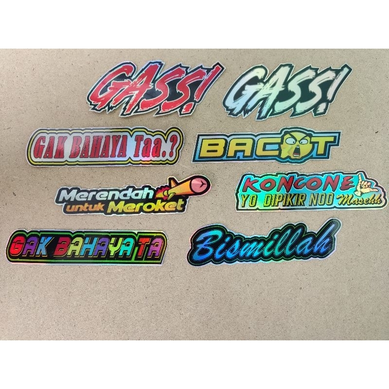 STIKER CUTTING HOLOGRAM KATA KATA VIRAL 01