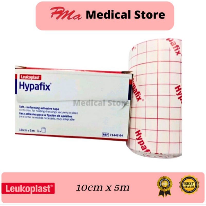 Hypafix 10cm x 5m / Plester Luka Elastis Hypafix Leukoplast