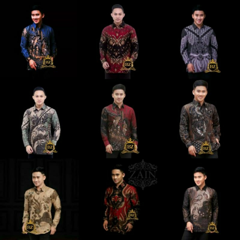 Kemeja batik lengan panjang size m l xl xxl