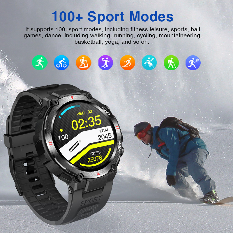 Aolon Tetra R2 Smartwatch Jam Tangan Original Waterproof IP68 Tracker Outdoor Custom Wallpaper Sports Fitness Tracker Bluetooth Call For Pria Wanita-1