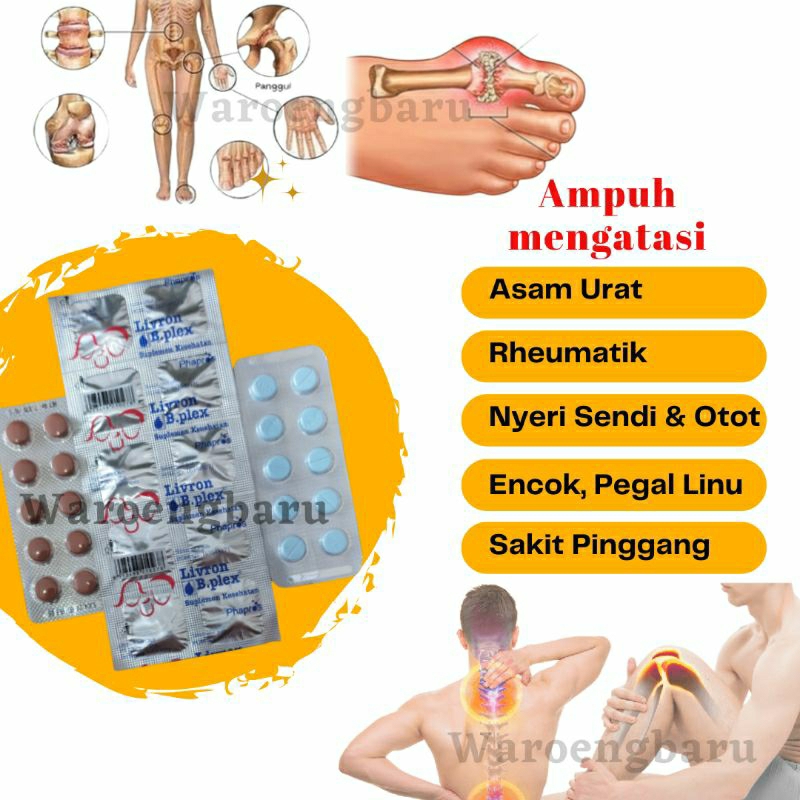 Obat Asam urat/Rematik/nyeri sendi/nyeri otot/sakit pinggang/Livron