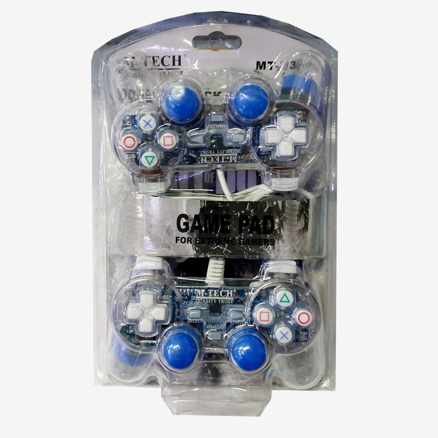 Gamepad Double Getar / Joystick Computer PC/Laptop Transparan M-Tech