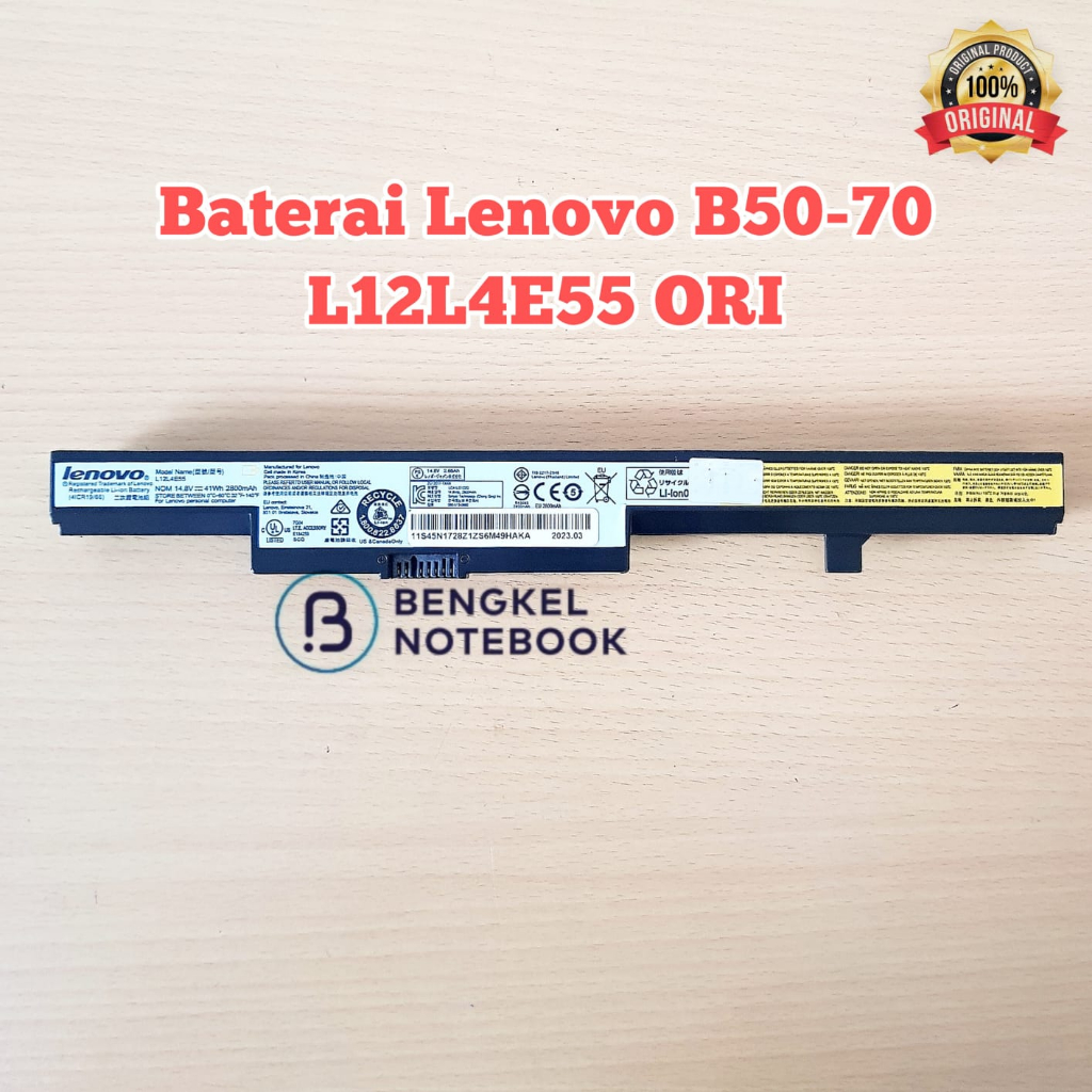 Baterai Lenovo B50-70 B40-70 B41-35 B50-30 B50-45 B40-80 M4450 L13S4A01 L13M4A01 L13L4A01 B40-30 B50-30 B50-45 B50-70 B40-45 B50 Original L12S4SZ01 V4400 G550S L13L4A01 E40-30 E40-45 E40-70 E40-80 N50-80 45N1183 45N1182 45N1186 45N1187 L12S4E55 ORI