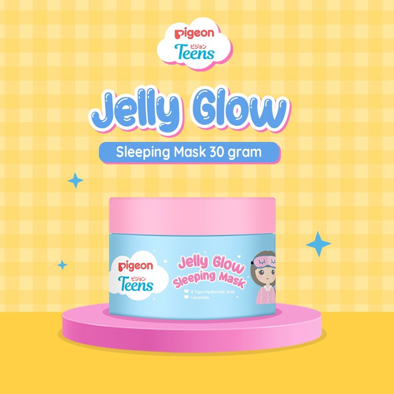 PIGEON Facial Foam - Teens Jelly Glow Sleeping Mask 30g - PIGEON Teens Moisturizer For All Skin Type