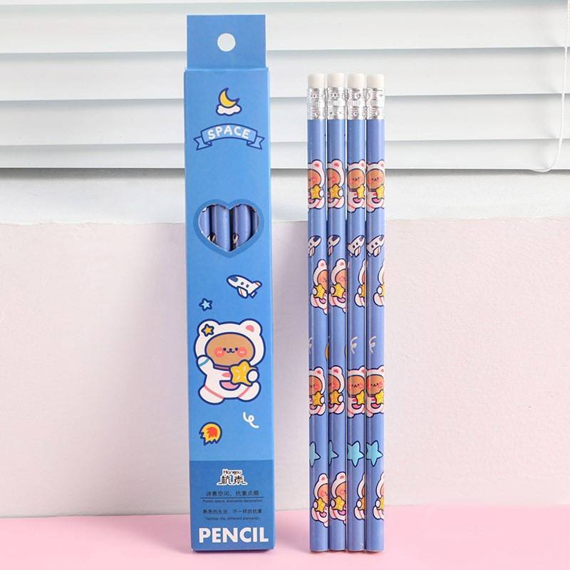 Pensil Set Fancy Isi Banyak Dengan Pemghapus / Set Alat Tulis Sekolah   Ready 3 varian Isi 4 Isi 6 Isi 10