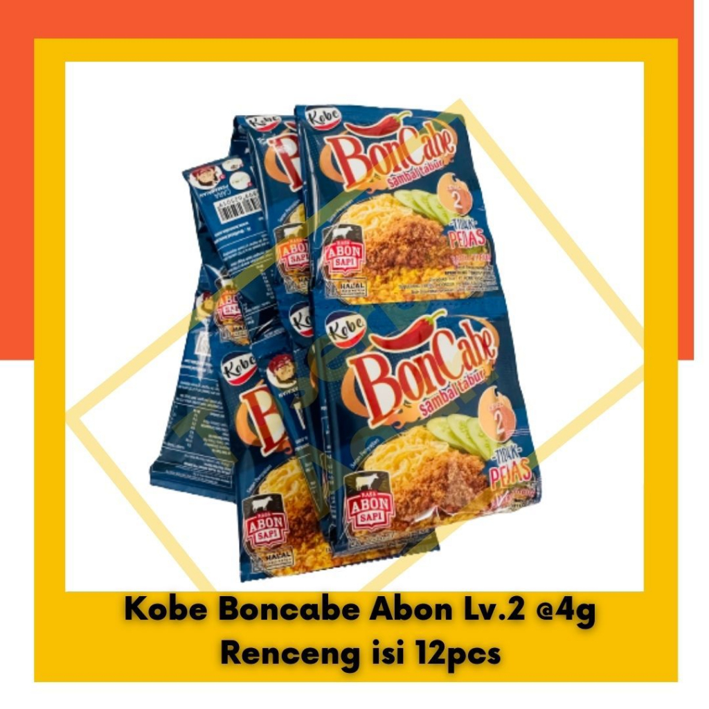 Kobe Boncabe Abon Lv.2 @4g Renceng isi 12 sachet