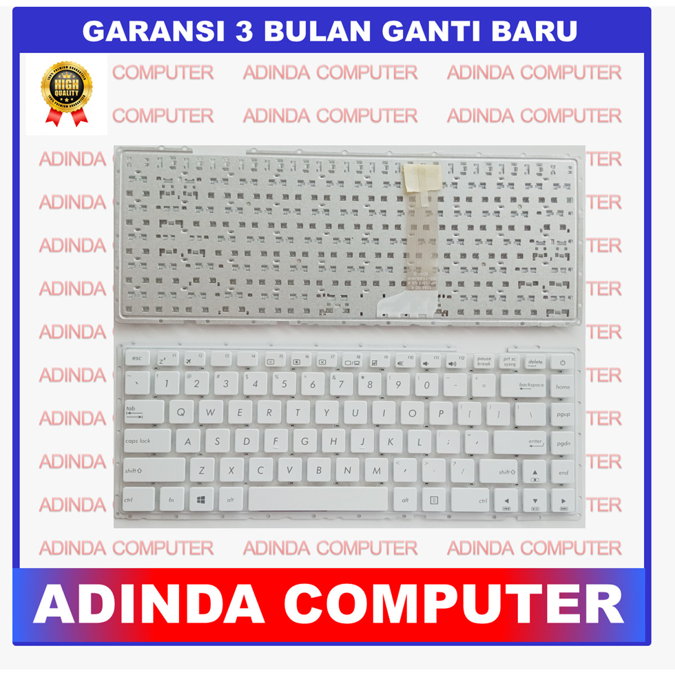 Keyboard Asus VivoBook X442 A442 A442U A442UF X442UA X442UR X442UA A442UR X442UF A442UQ Putih White