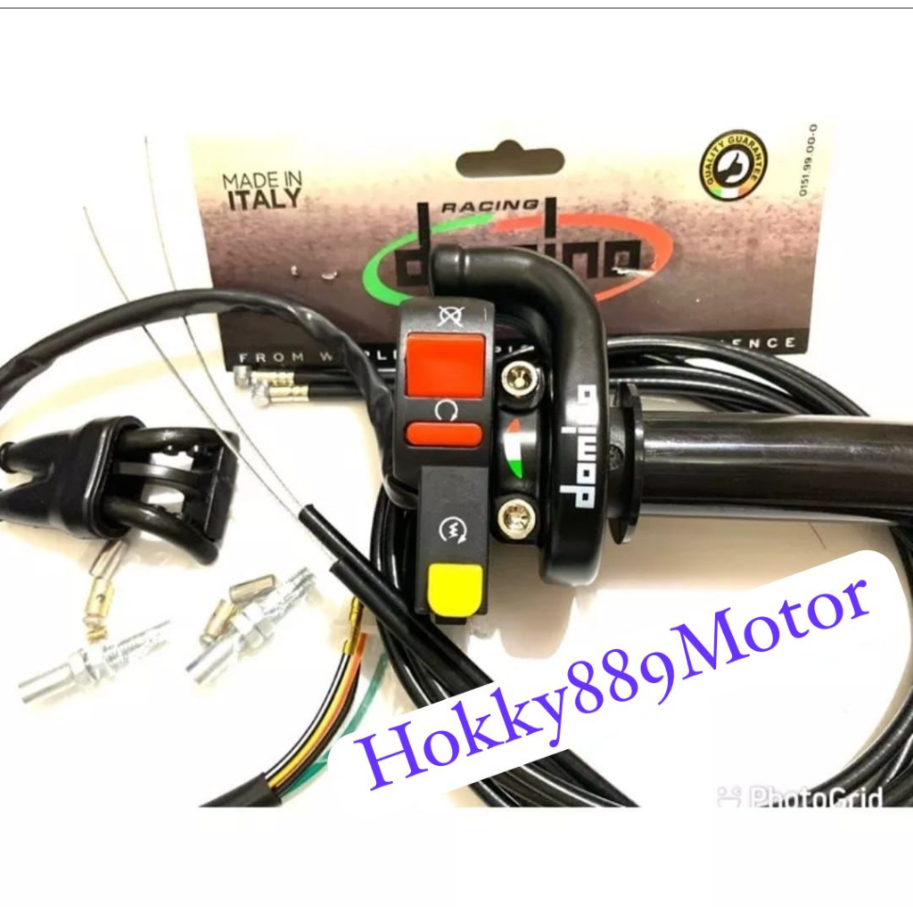 Paket Promo Gas Spontan Domino 2kabel Plus Saklar 3 Fungsi Universal Motor Crf Klx Vixion Bebek Racing