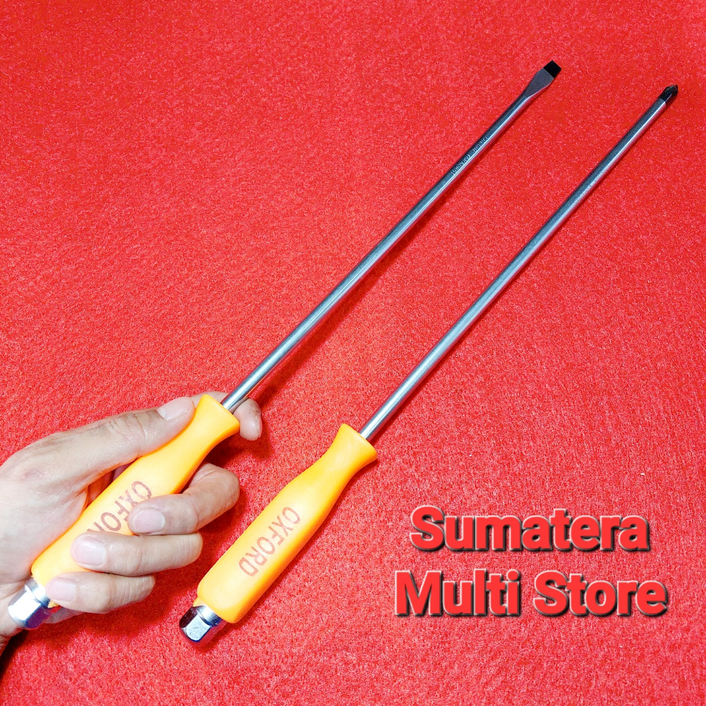 Oxford Obeng Panjang 40 cm Bunga dan Minus / Pahat Senyawa - Obeng Ketok - Obeng Stel Rem - Obeng Ma