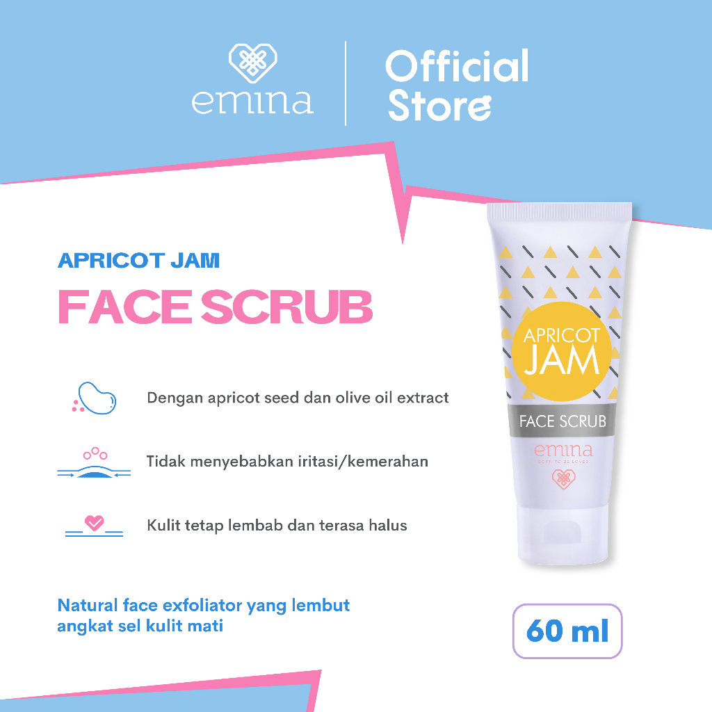 QEILA - Emina Apricot Jam Face Scrub | Netto 60 ML