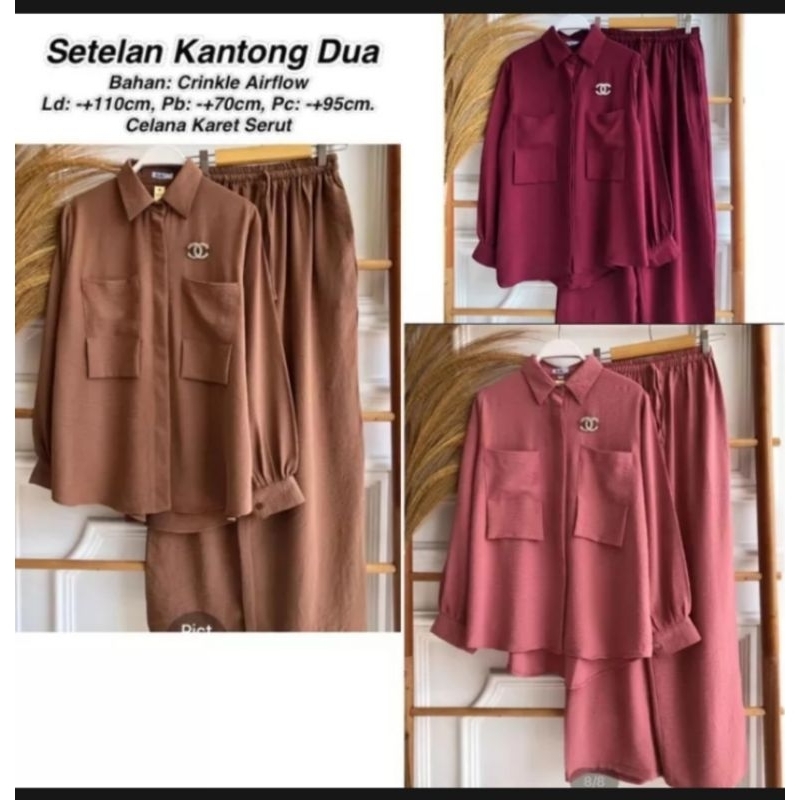 SETELAN CRINKLE WANITA TERBARU / ONSET WANITA KEKINIAN VIRAL
