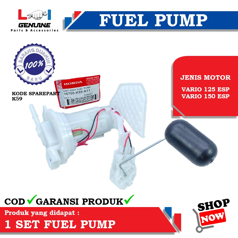 -LOI- FUEL PUMP ASSY POMPA BENSIN LENGKAP VARIO 125 ESP VARIO 150 ESP K59