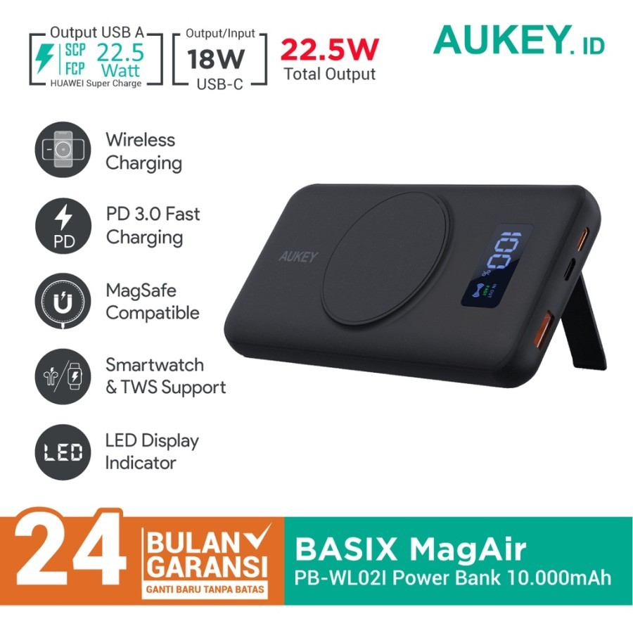 Power bank Aukey Wireless Charging MagSafe PB-WL02I 10000mAh PD QC