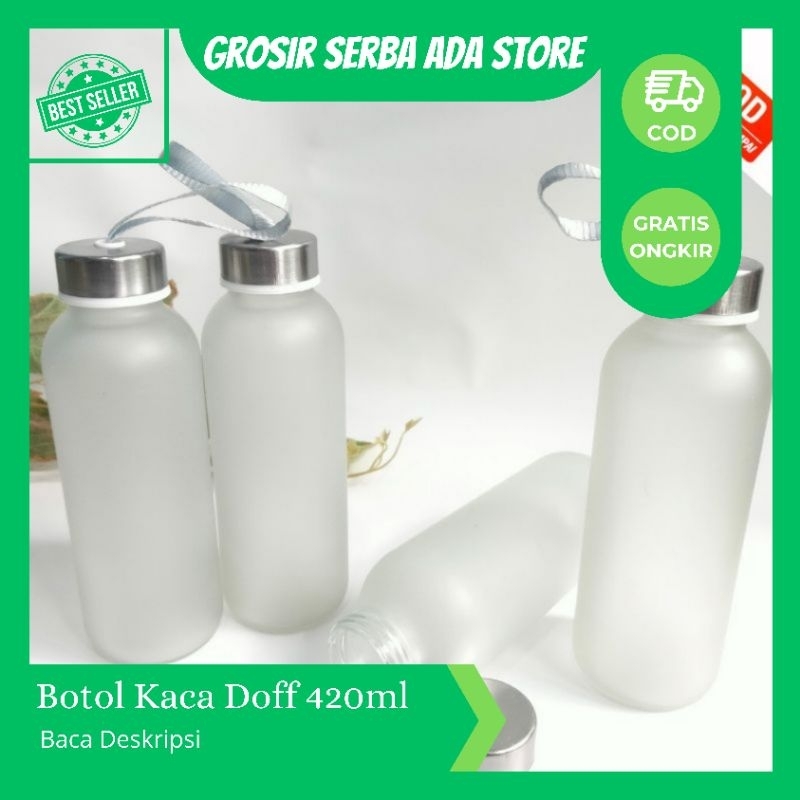 botol kaca doff 420ml / khusus grosir / isi 80pcs / botol kaca bening 420ml / botol doff 420ml