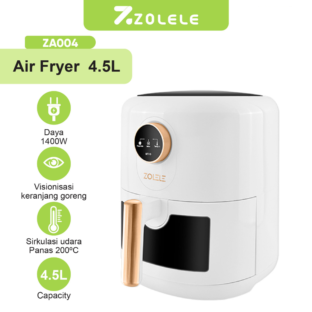 ZOLELE ZA004 4.5L Visual Air Fryer Penggorengan Udara Visual