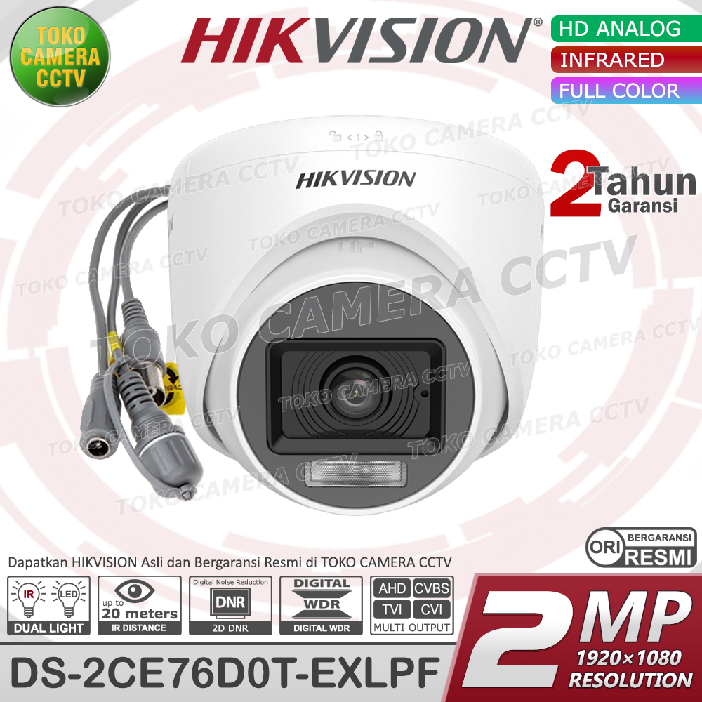 PAKET CCTV HIKVISION 2MP 4 CHANNEL 3 KAMERA