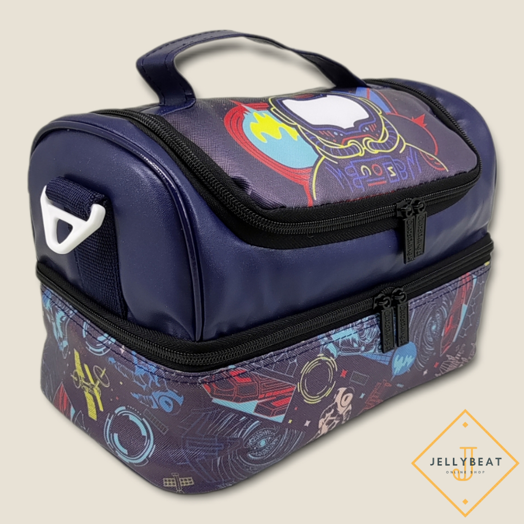 Tas Bekal Susun MOTIF Galaxy Explorer /Tas Slempang Smiggle /Lunch Bag Susun