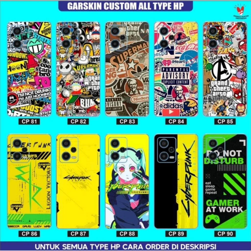 Skin CUSTOM Design REQUEST Bebas Foto Xiaomi Redmi Note 12 12Pro 11 11Pro 10 10s 10Pro 10-5G 9 9Pro 8 8Pro 7 7Pro 6 6Pro 5 5Pro 5A Prime 4 4X 3 2 1 Garskin HP Foto Photo Shop Gambar Motif Pilih Caracter Tersendiri Stiker 4G 5G Pro S A Plus