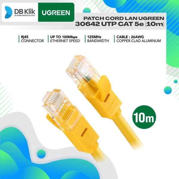 Patch Cord LAN UGreen - Kabel Cat 5e Utp UGreen Ethernet 10 Meter