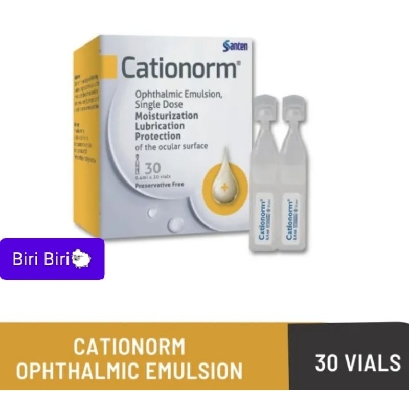 Cationorm eye drop 30vial x 0,4ml, tetes mata