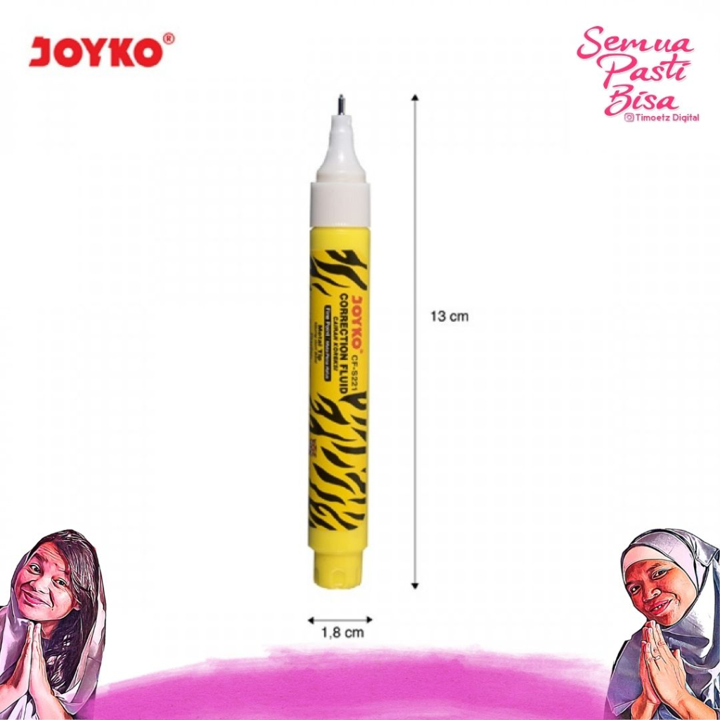 

Tip Ex Cair Joyko - Correction Fluid Joyko CF-S221 - Correction Pen