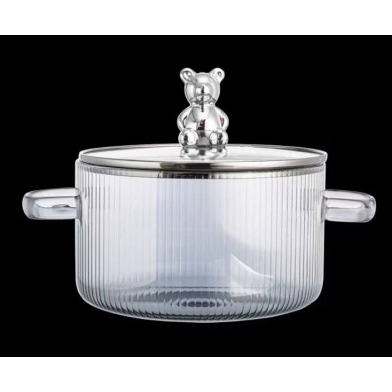 panci borosilicate silver bear