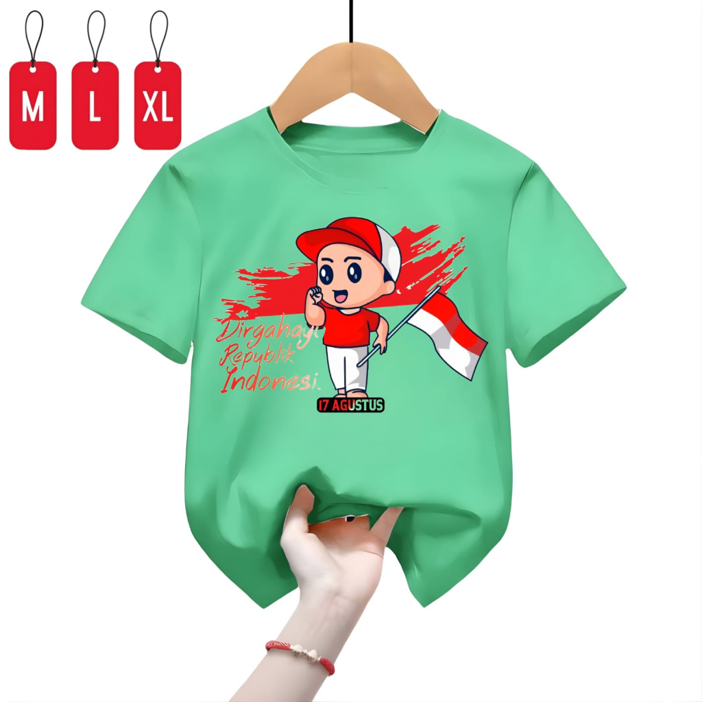Kaos Baju Anak Dirgahayu 17 Agustus M,L,XL