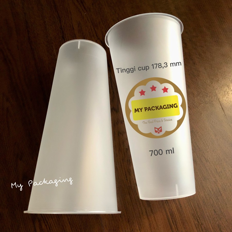 Gelas Cup PP Injection 22oz 700ml BURAM FROSTED DOFF 22 oz- 25set